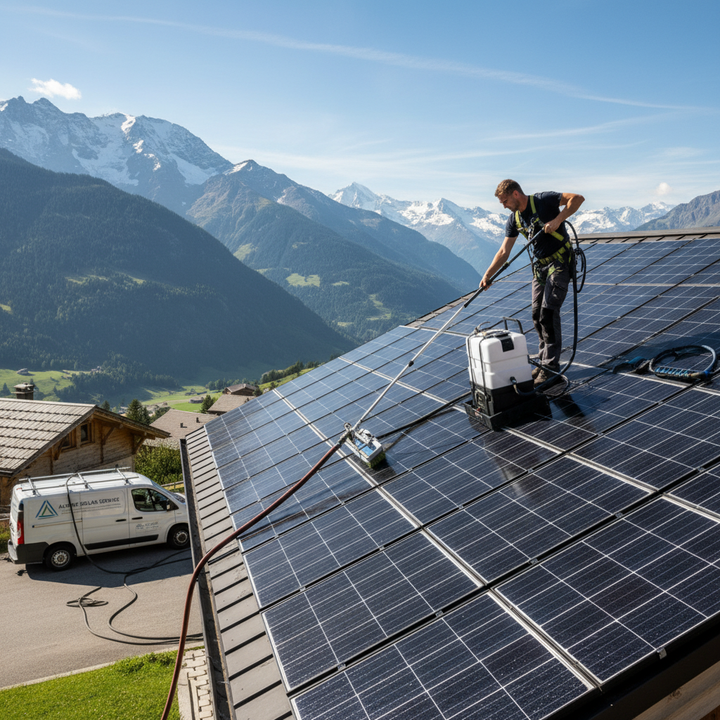 Solarpanels auf Einfamilienhaus in der Schweiz